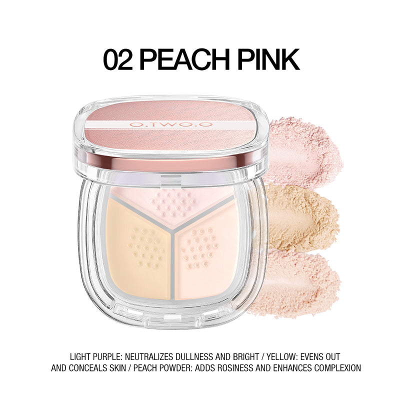 O.TWO.O 2025 High Quality Long Lasting Oil Control Loose Setting Powder 3-in-1 Delicate Lightweight