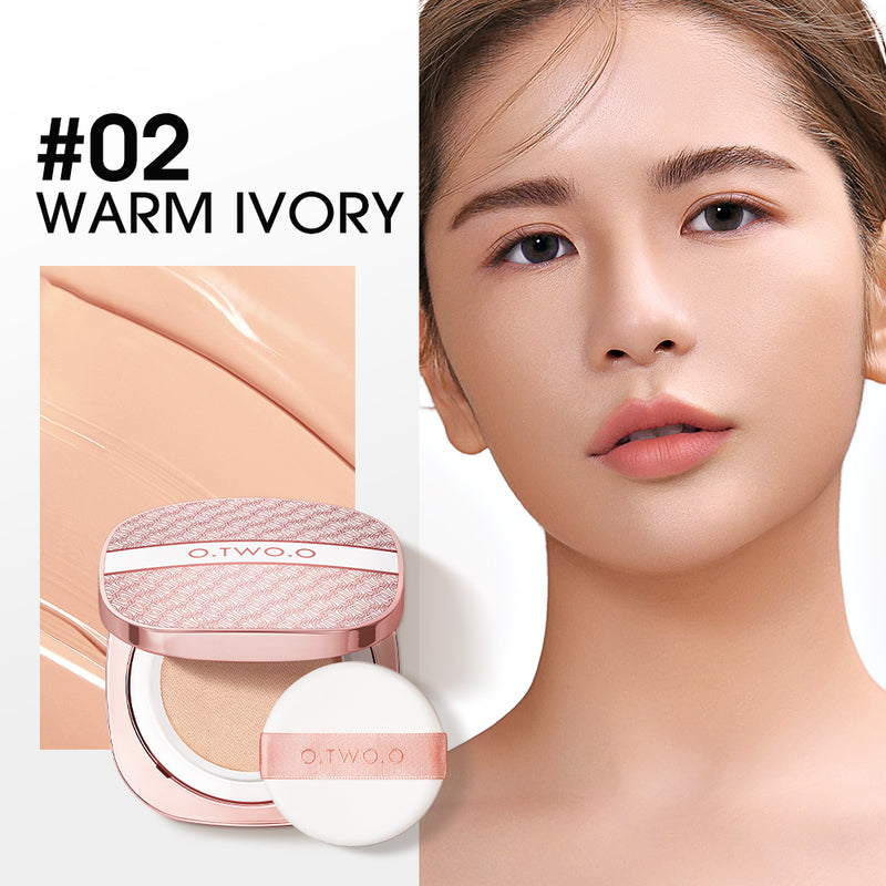 O.TWO.O 2025 BB Cushion Liquid Foundation Medium Coverage Moisturizing Brightening Oil-Control