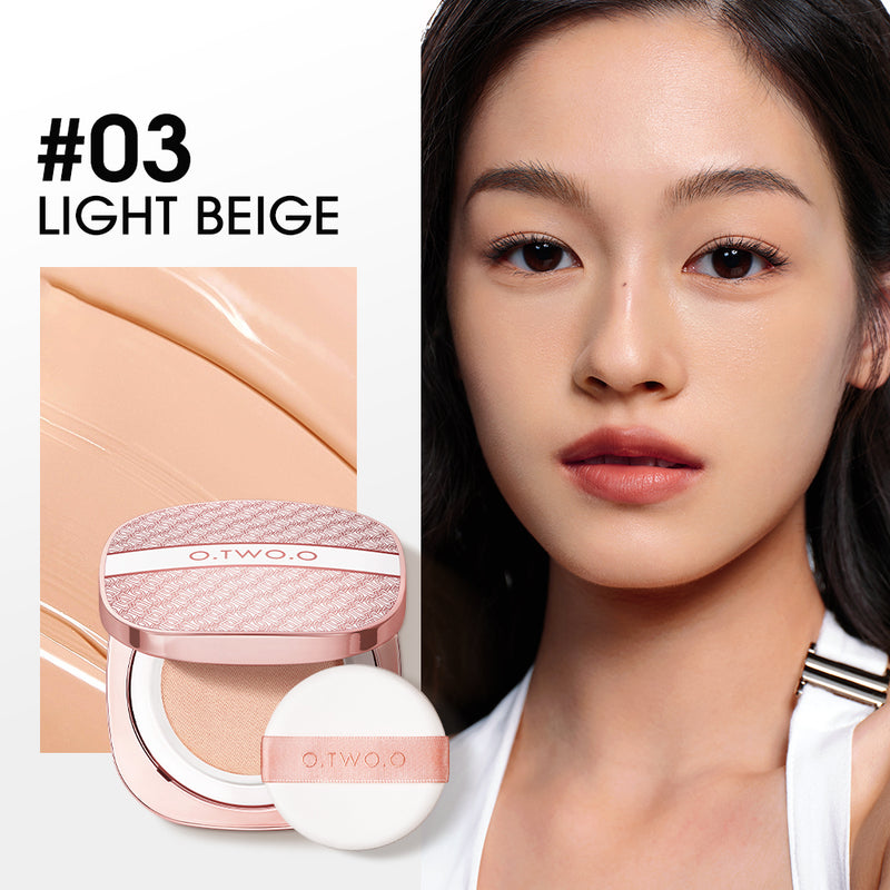 O.TWO.O 2025 BB Cushion Liquid Foundation Medium Coverage Moisturizing Brightening Oil-Control