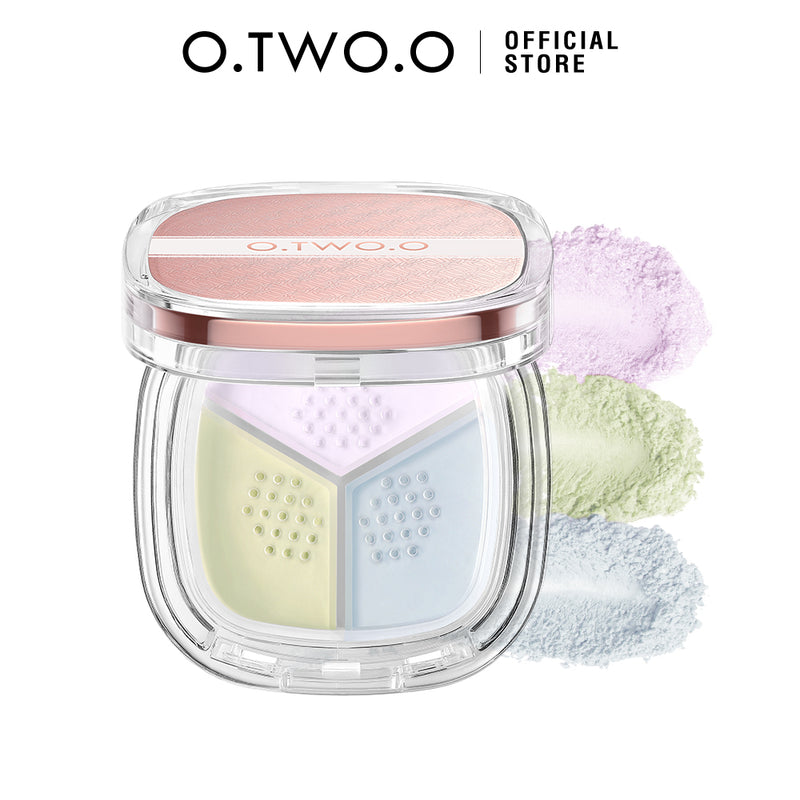 O.TWO.O 2025 High Quality Long Lasting Oil Control Loose Setting Powder 3-in-1 Delicate Lightweight