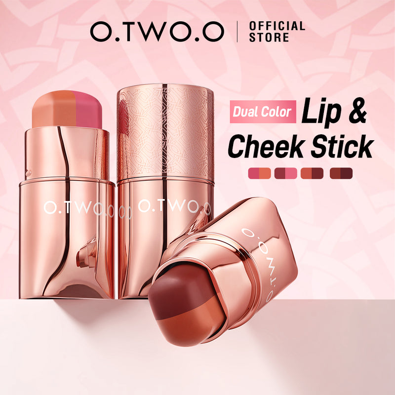 O.TWO.O New Two-color Blush Stick High Pigment Nude Pink Color Silky Texture Long Ware