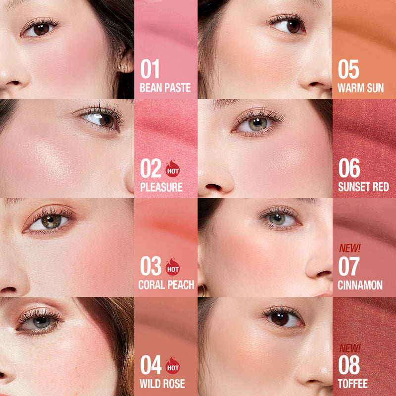 O.TWO.O 2025 New Arrival Liquid Blush in Pink Nude Brown Face Makeup