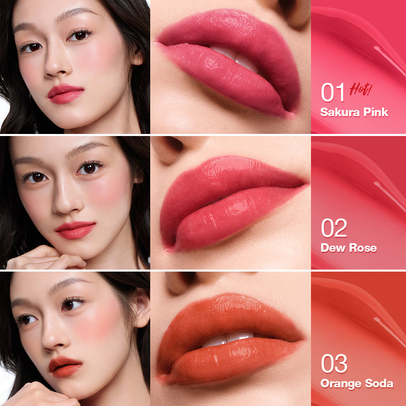 O.TWO.O Popular Multi-Purpose High Pigment Lip Tint Long-Lasting Cheek Blush Liquid Gloss